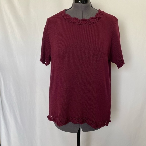 Bobbie Brooks Cranberry Sweater - Picture 1 of 8